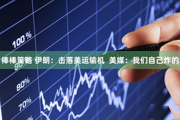 棒棒策略 伊朗：击落美运输机  美媒：我们自己炸的